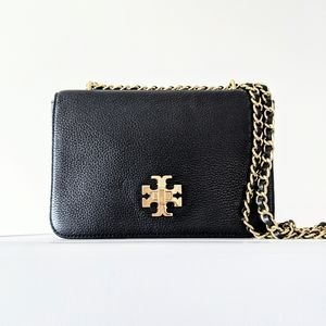 ✨Tory Burch Black Gold Britten Shoulder Bag✨
